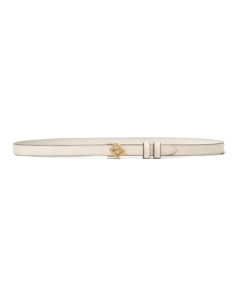 Fendi FF Diamonds buckle leather belt - Nude Nude
