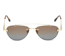 Getönte Pilotenbrille - Gold