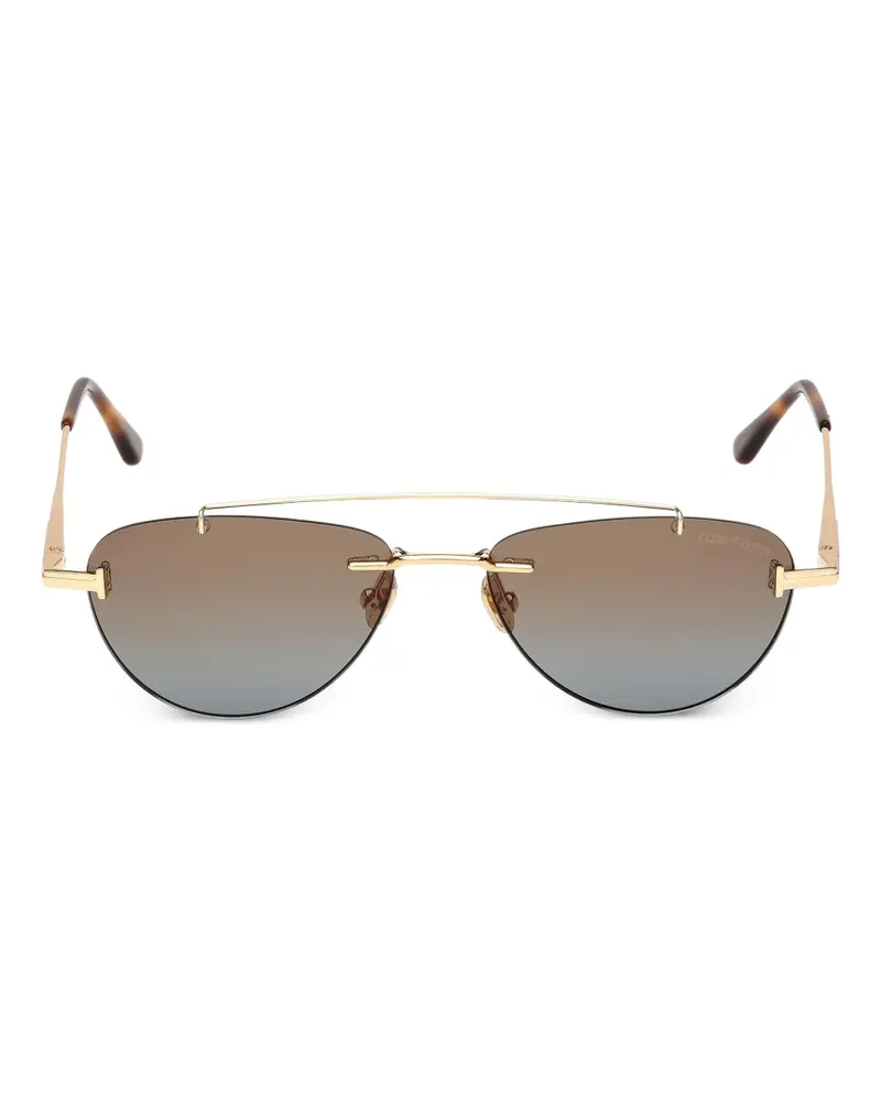 Tom Ford Getönte Pilotenbrille - Gold Gold