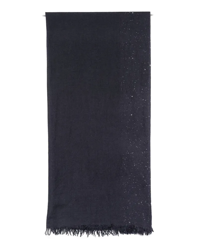 Faliero Sarti Kundy sequin-embellished frayed scarf - Blau Blau