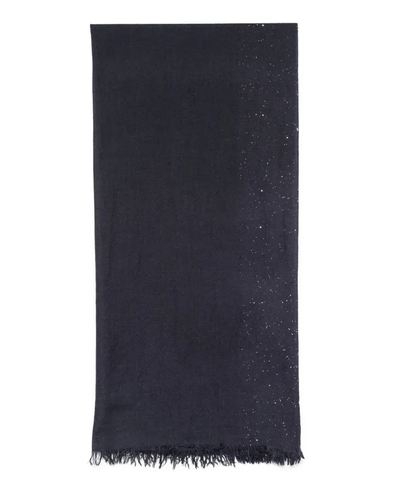 Faliero Sarti Kundy sequin-embellished frayed scarf - Blau Blau