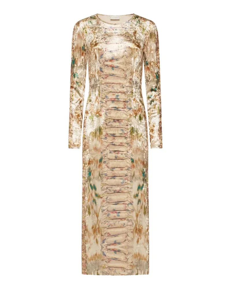 Pierre-Louis Mascia Ranat Maxikleid mit Print - Nude Nude