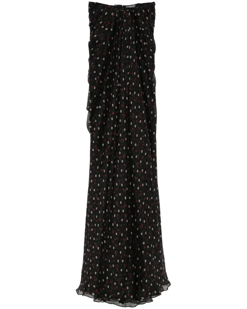 Alexander McQueen Schulterfreies Minikleid - Schwarz Schwarz