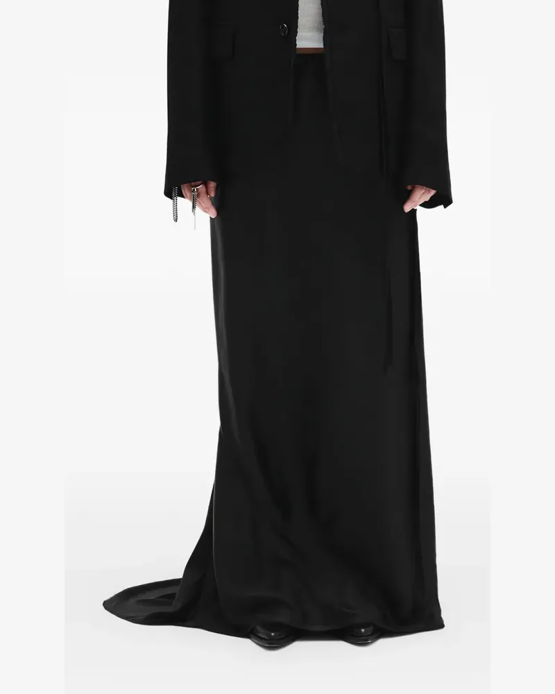 Ann Demeulemeester Eveline Maxirock aus Seide - Schwarz Schwarz