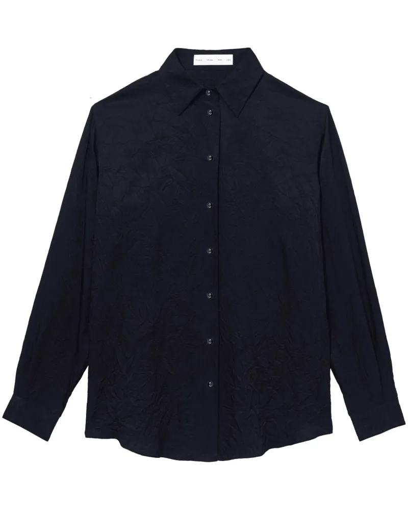Proenza Schouler Hemd mit Knitteroptik - Schwarz Schwarz