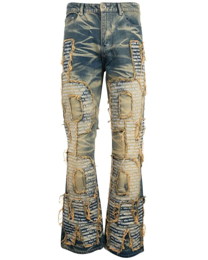 WHO DECIDES WAR Jeans mit Logo-Applikation - Blau Blau