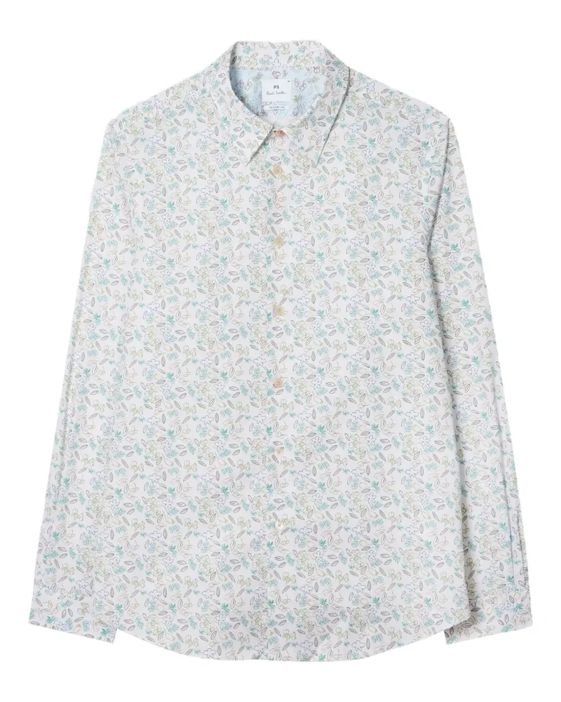 Paul Smith Globe Flower Hemd - Weiß Weiß