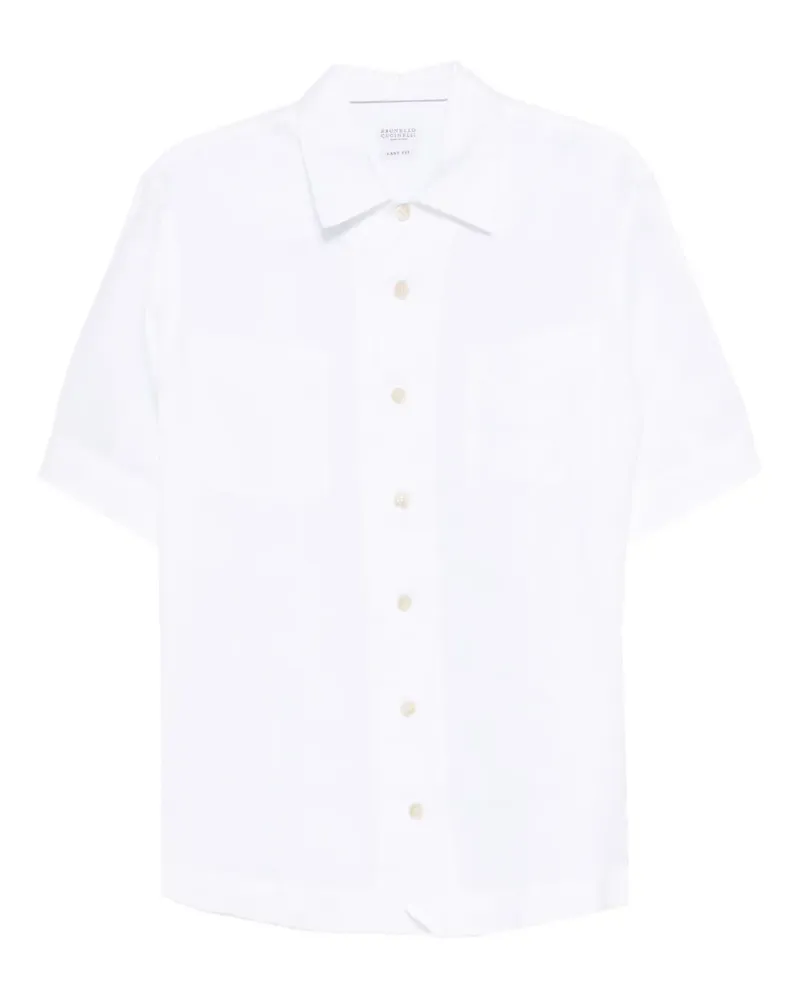 Brunello Cucinelli Hemd mit Brusttasche - Weiß Weiß