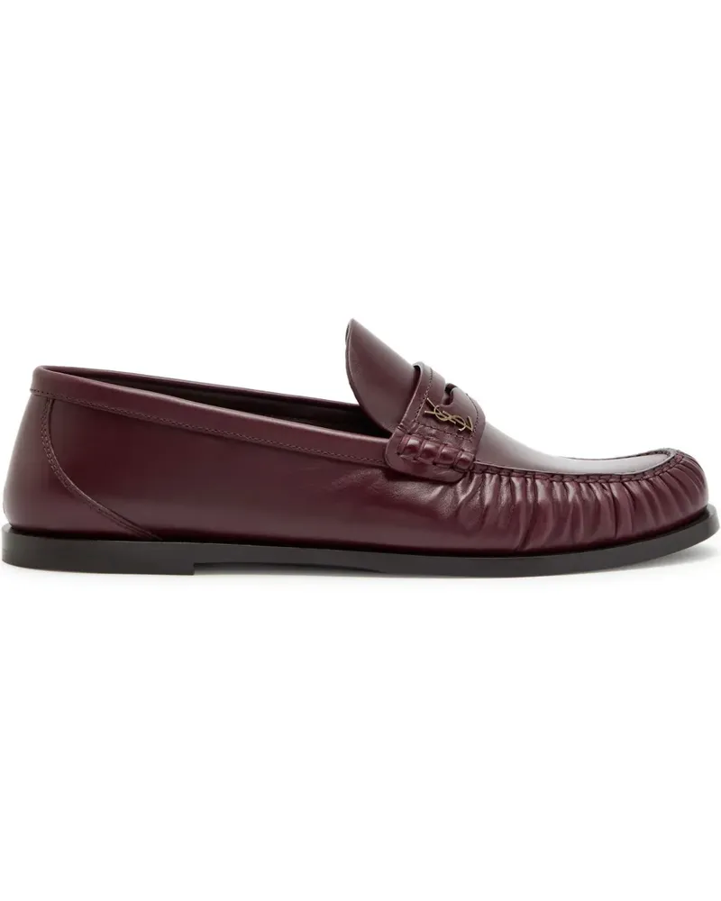 Saint Laurent Lauren monogram leather loafers - Rot Rot