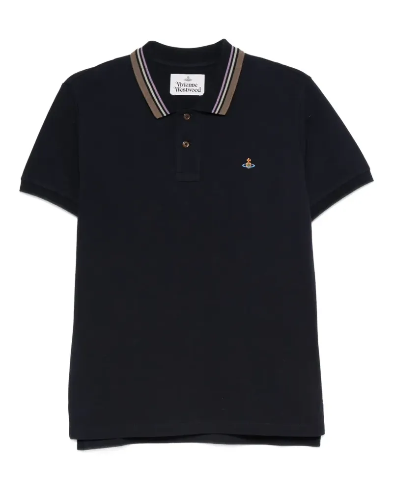 Vivienne Westwood Poloshirt mit Kontrastdetail - Blau Blau