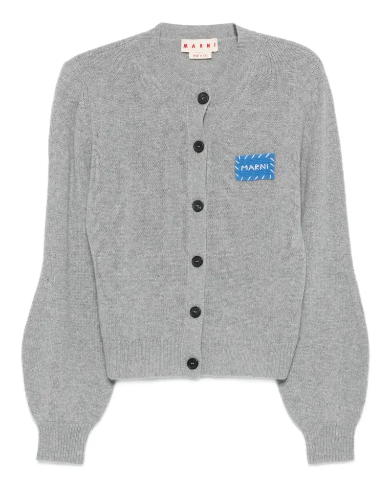 Marni Cardigan mit Logo-Patch - Grau Grau