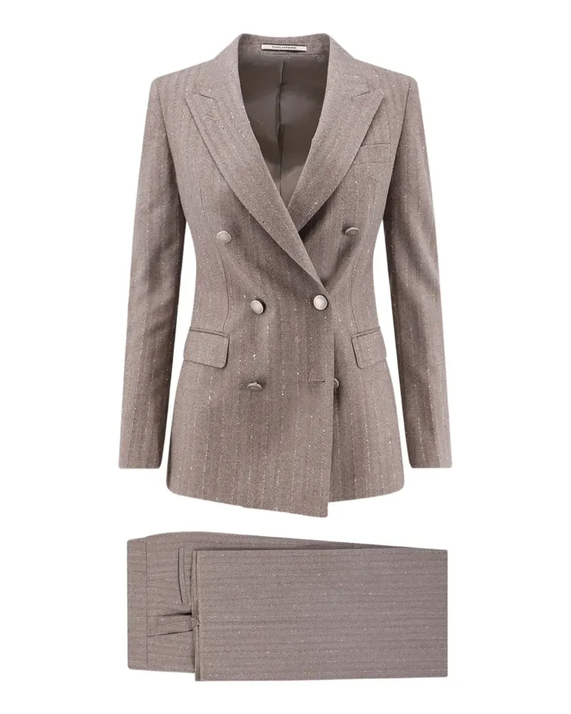 Tagliatore sequin-embellished pinstripe suit - Braun Braun