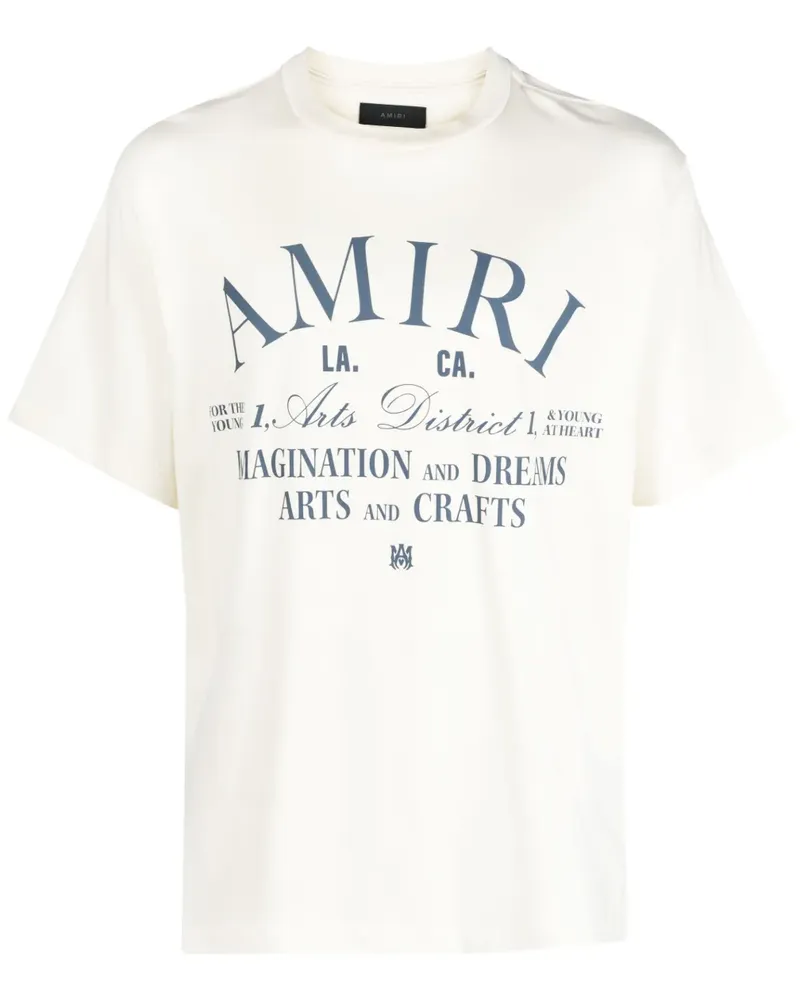 Amiri T-Shirt mit Logo-Print - Nude Nude