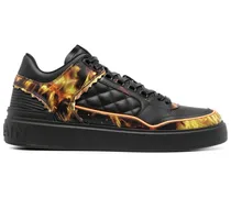 B-Court Sneakers mit Flammen-Print