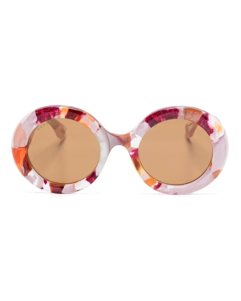 Gucci Sonnenbrille mit rundem Gestell - Rosa Rosa