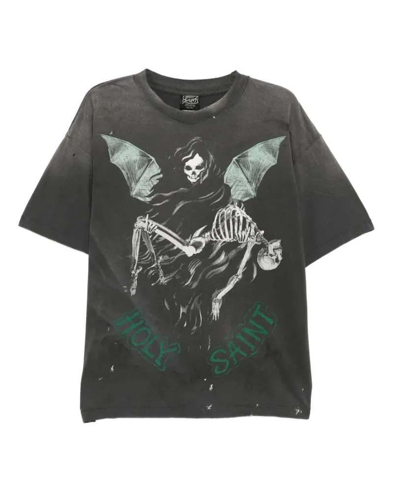 SAINT MXXXXXX T-Shirt mit grafischem Print - Grau Grau