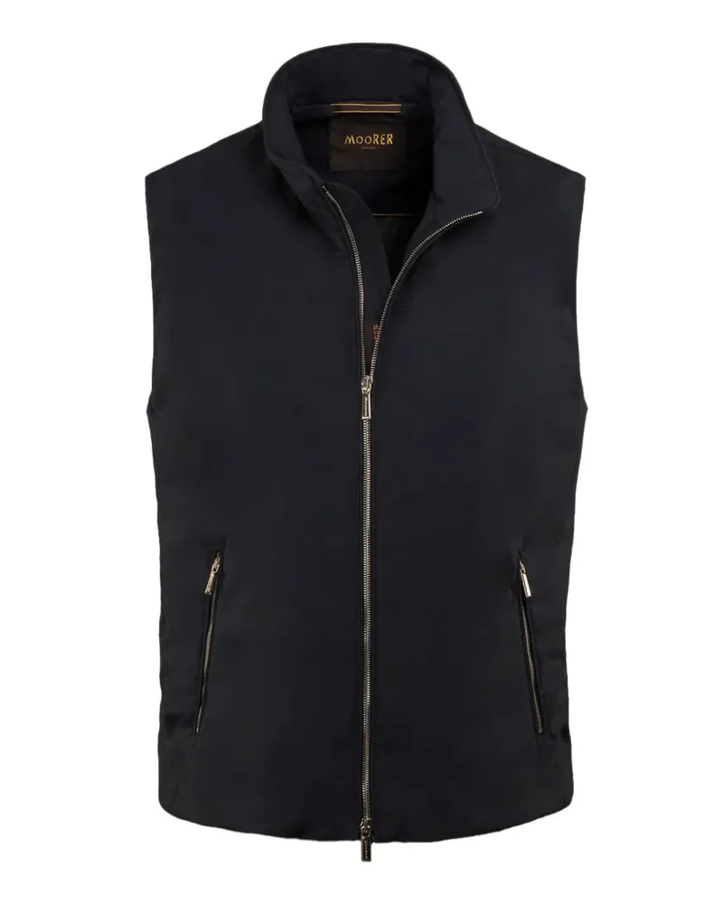 MOORER zip virgin wool vest - Grau Grau