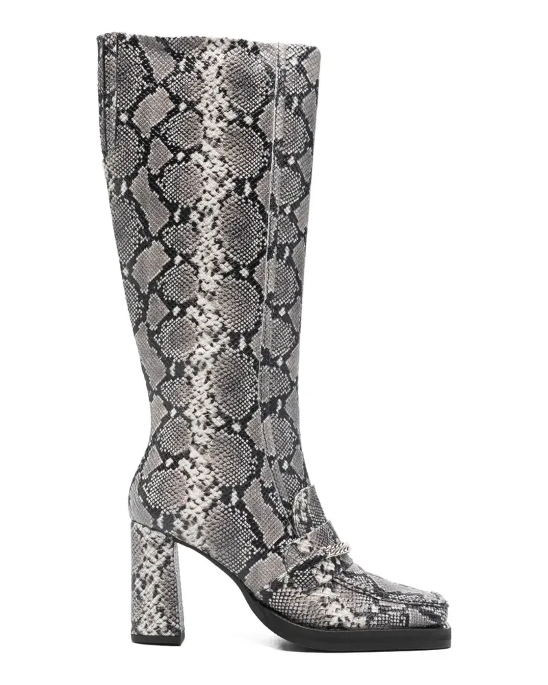 Martine Rose square toe chain boots - Grau Grau