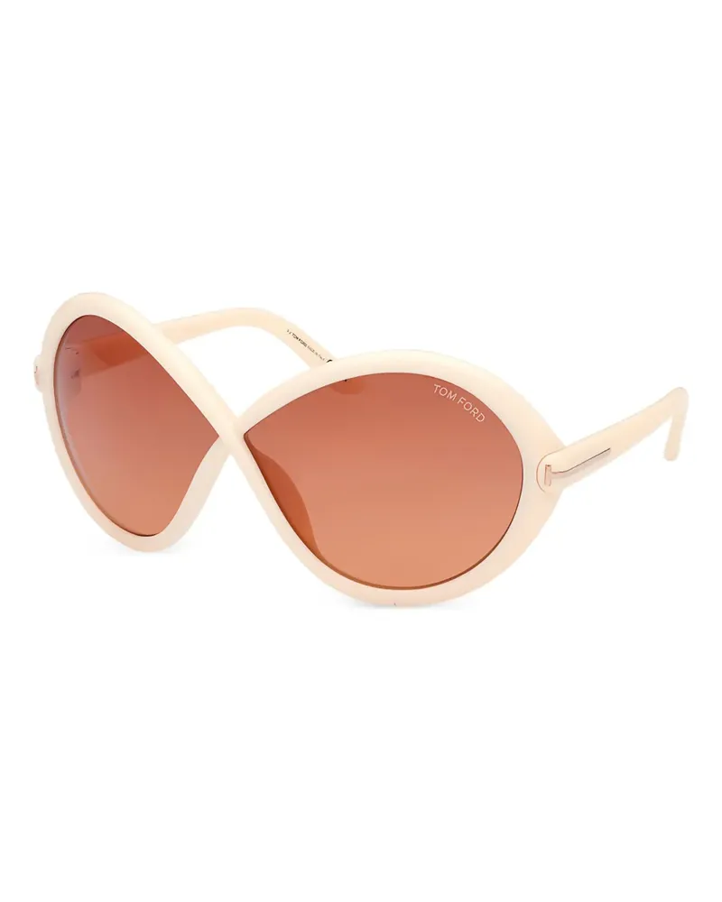 Tom Ford Jada Sonnenbrille mit rundem Gestell - Nude Nude