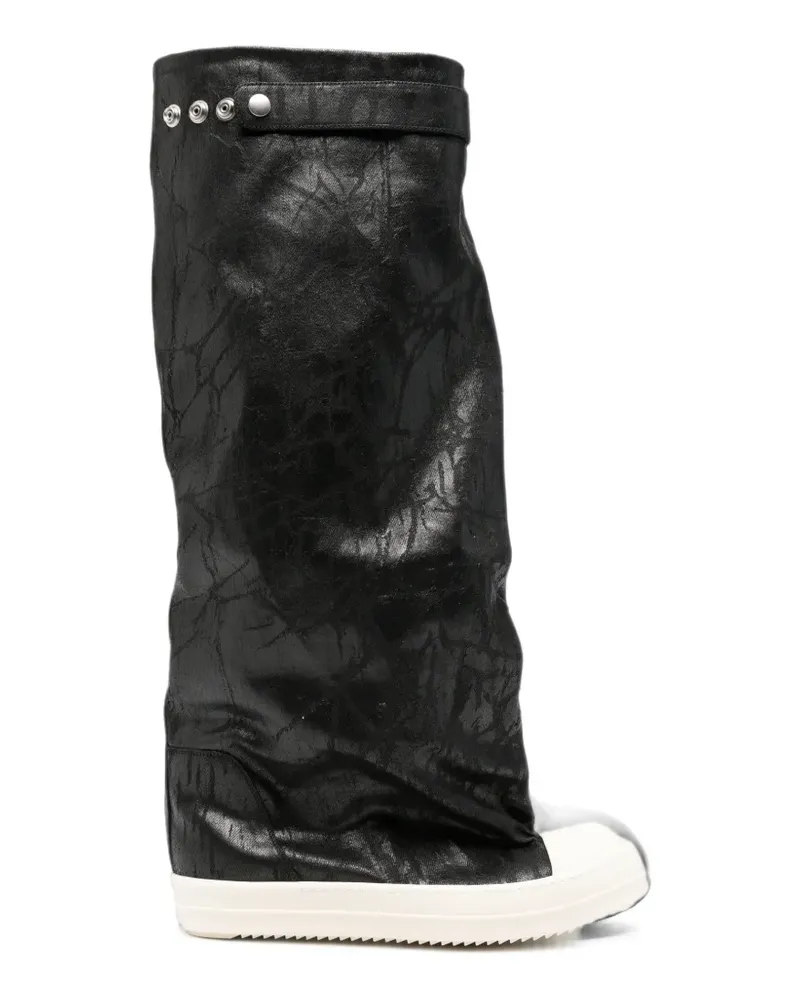 DRKSHDW by Rick Owens Elephant coated-denim boots - Schwarz Schwarz