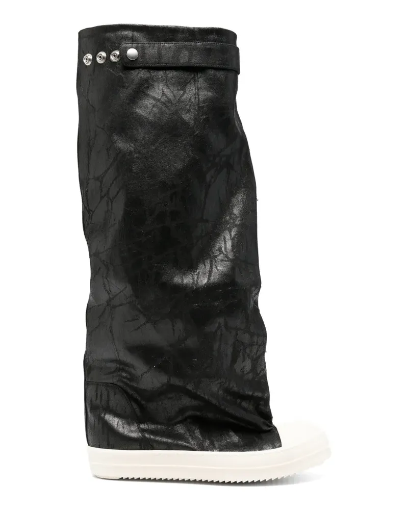 DRKSHDW by Rick Owens Elephant coated-denim boots - Schwarz Schwarz