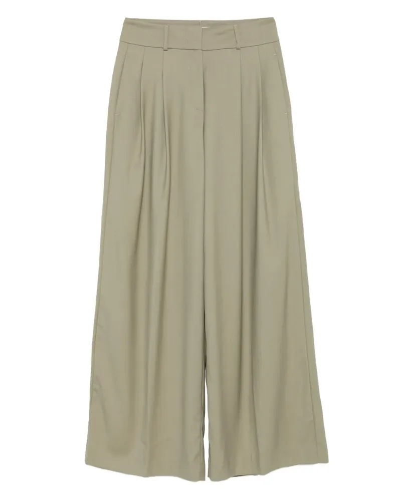 Peserico Wide-Leg-Hose mit Bundfalten - Grün Grün