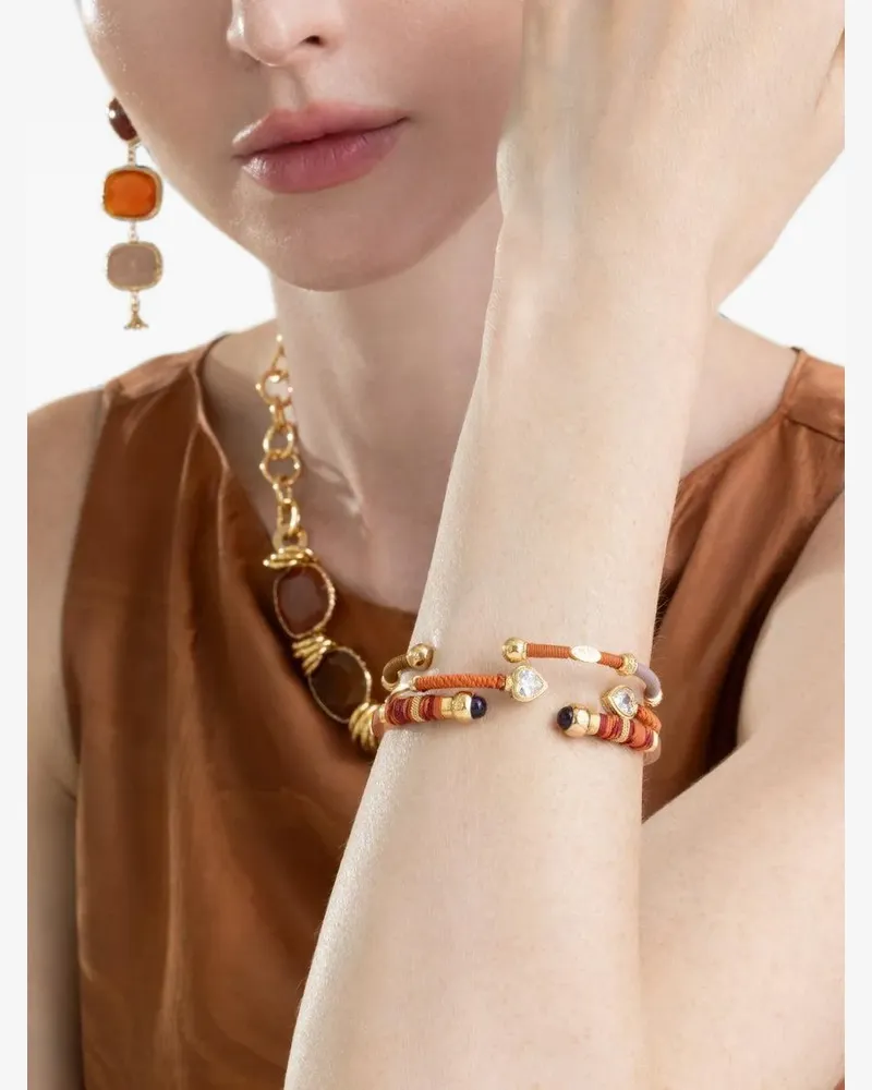 Gas Bijoux Duality Amore bangle bracelet - Gold Gold