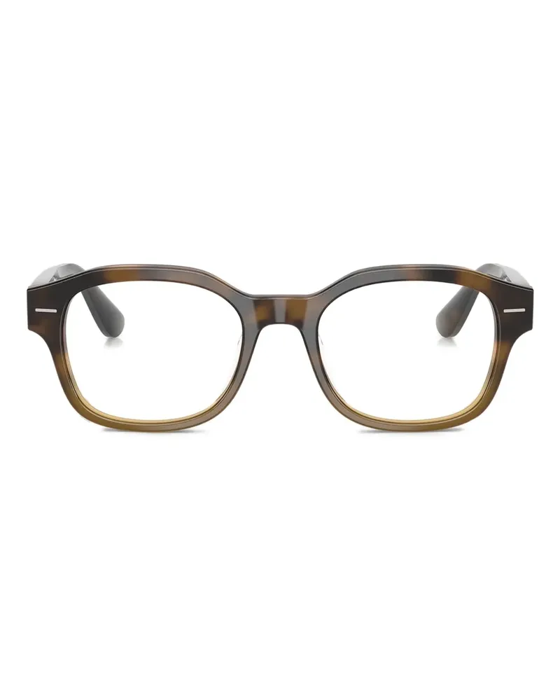 Brunello Cucinelli Brille mit eckigem Gestell - Braun Braun