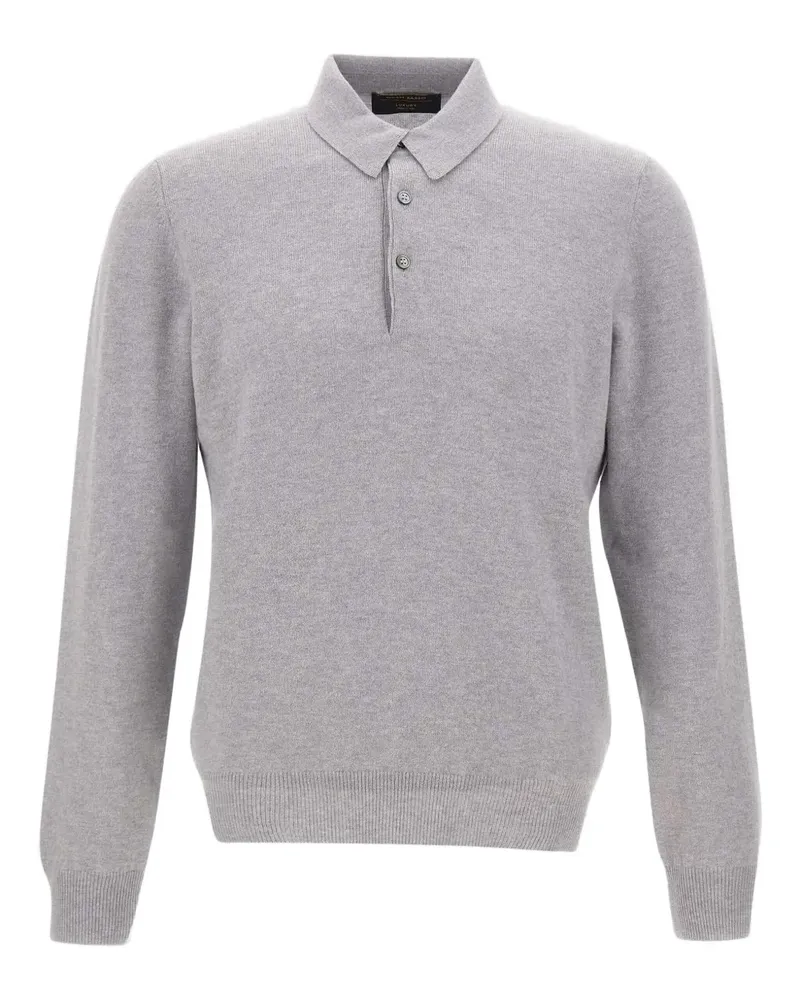 Gran Sasso Gestricktes Poloshirt - Grau Grau