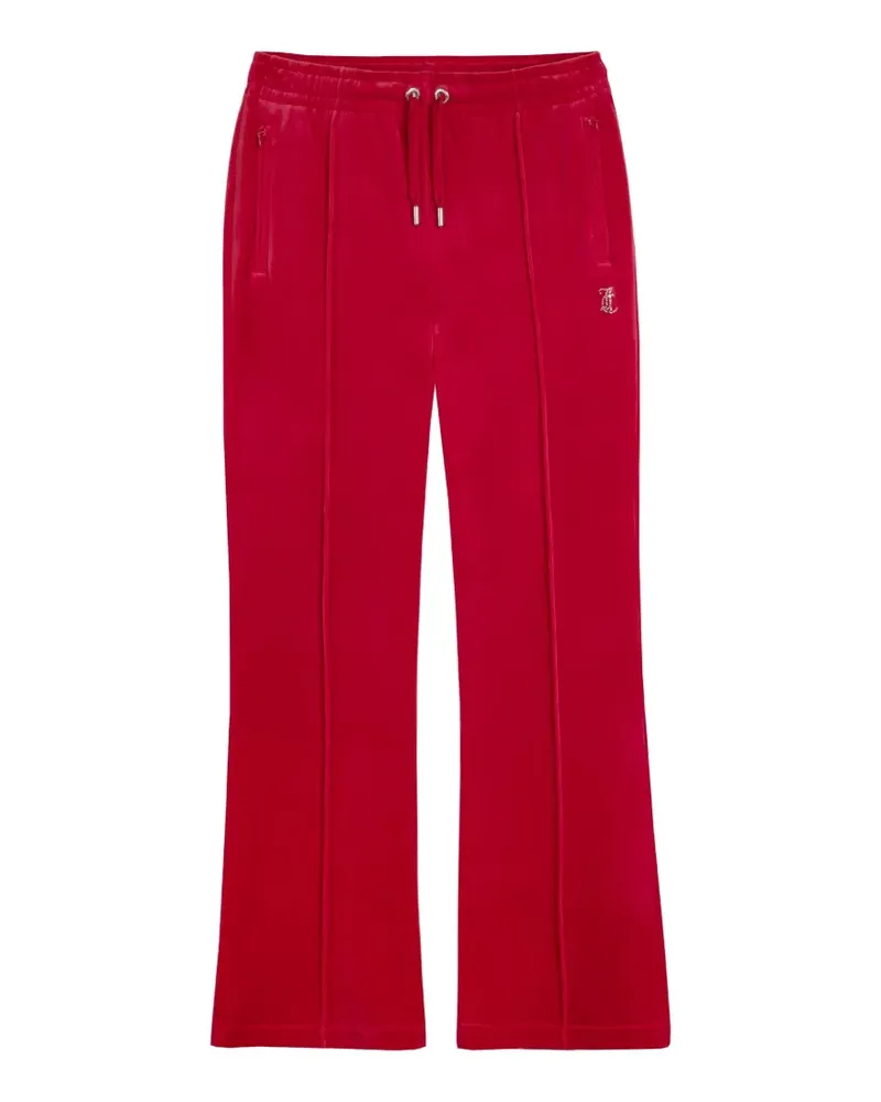 Juicy Couture Diamanté Jogginghose aus Velours - Rot Rot