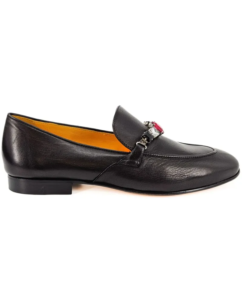 MADISON.MAISON Loafer mit Schmucksteinen - Schwarz Schwarz