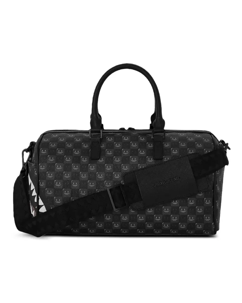 Sprayground Mini Sharks In Paris Reisetasche mit Check - Schwarz Schwarz