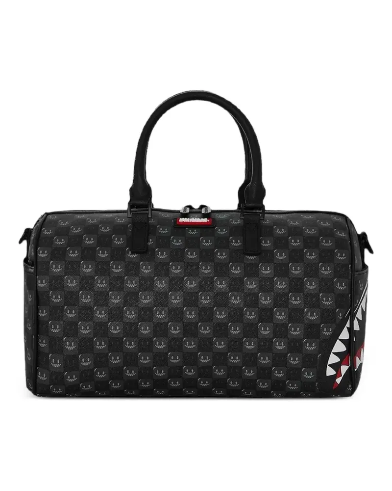 Sprayground Mini Sharks In Paris Reisetasche mit Check - Schwarz Schwarz