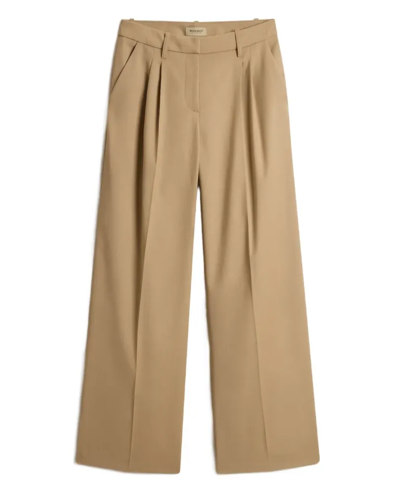 Woolrich Plisseehose mit geradem Schnitt - Nude Nude