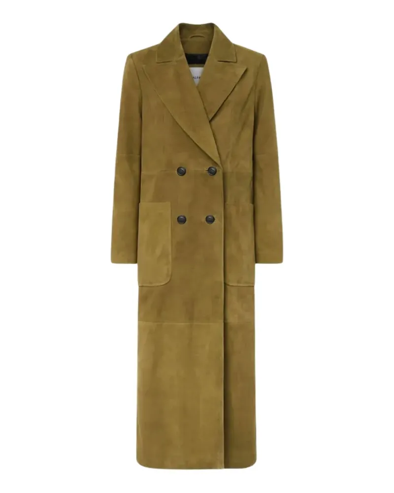 HALFBOY double-breasted suede coat - Gelb Gelb