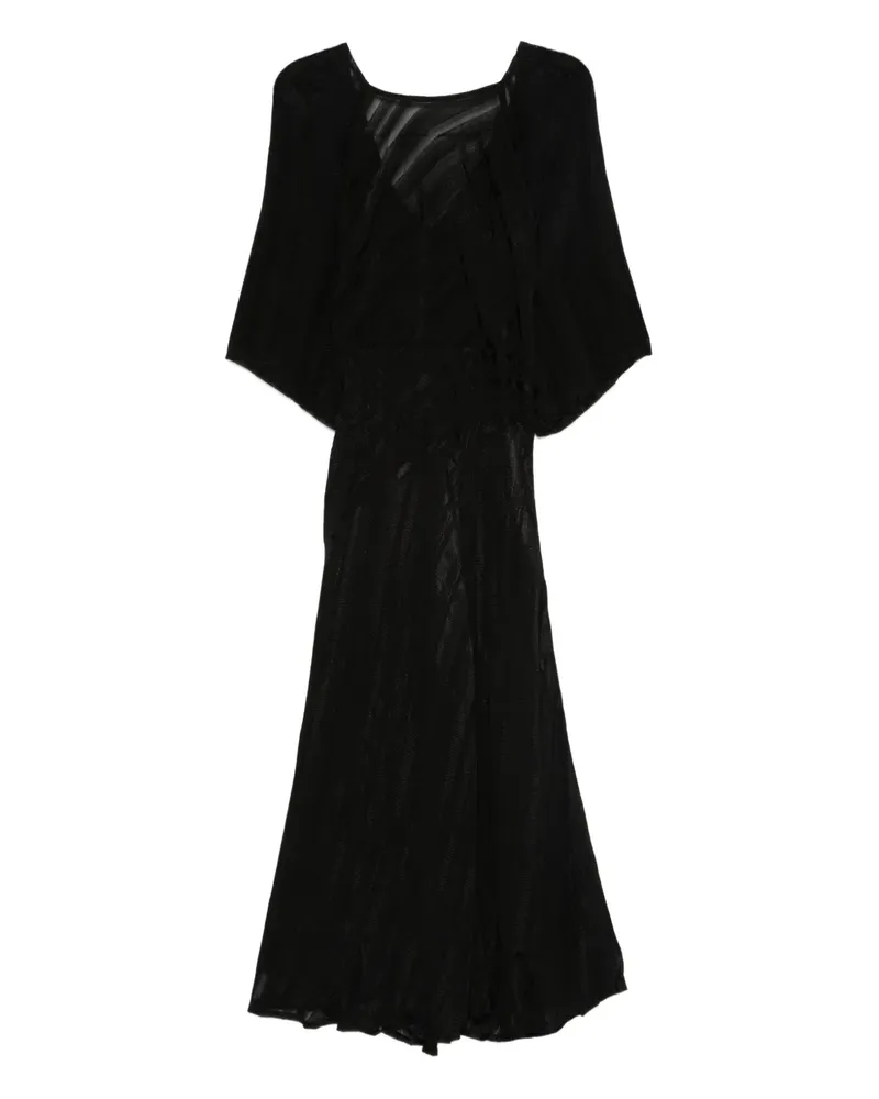 ba&sh Sibony Kleid mit Falteneinsätzen - Schwarz Schwarz