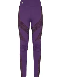 Philipp Plein Leggings mit Strass-Logo Violett