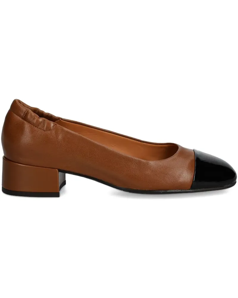 Billi Bi Pumps mit angeschnittener Kappe - Braun Braun