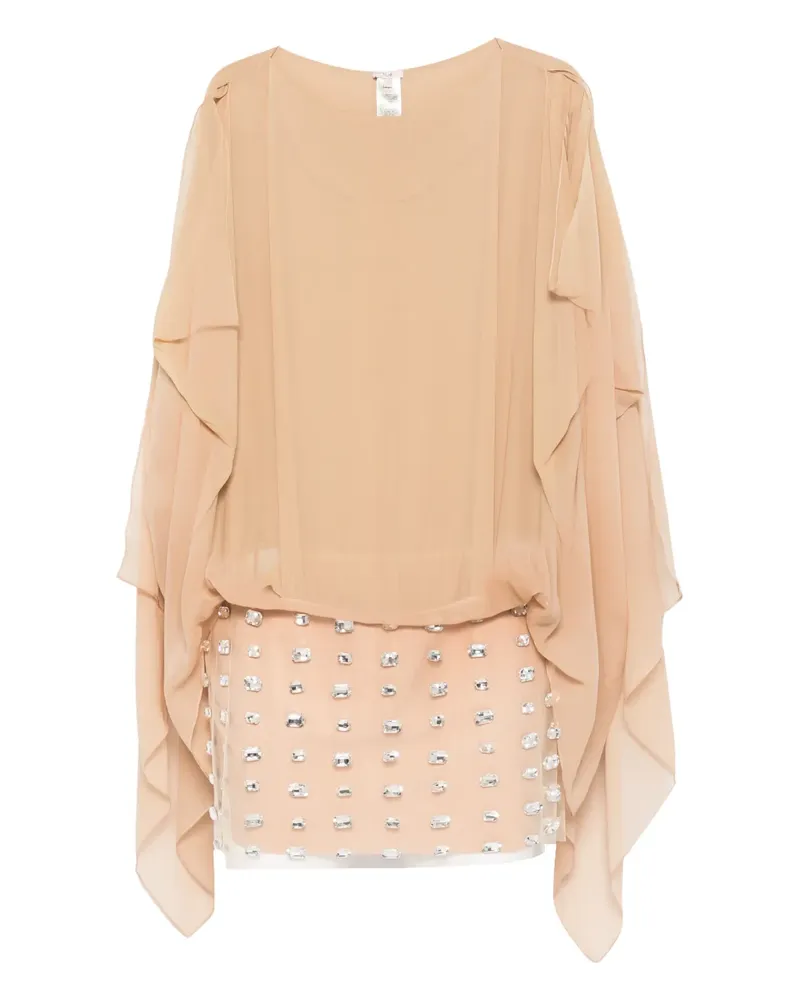 Nuè Verziertes Nymph Minikleid im Layering-Look - Nude Nude