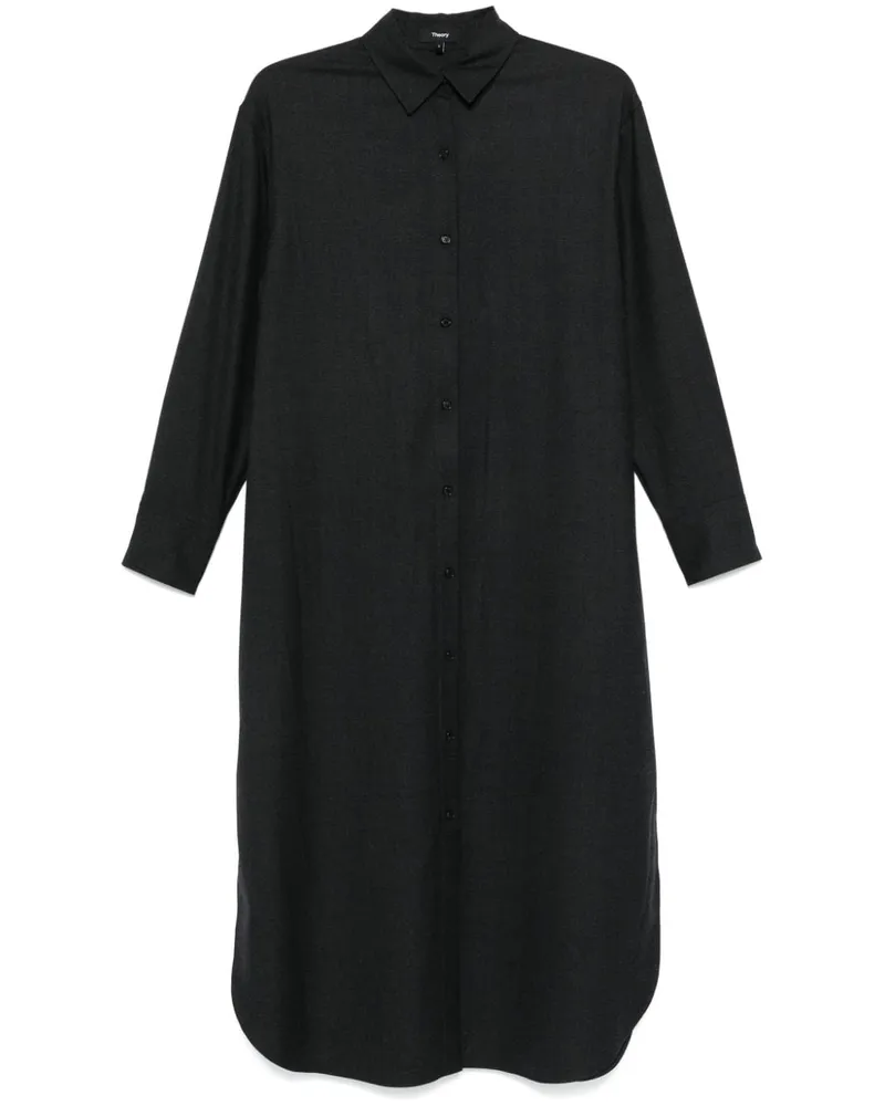 Theory Klassisches Flanellkleid - Grau Grau