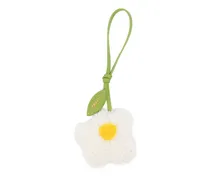 Sunny Side Flowers shearling charm - Weiß