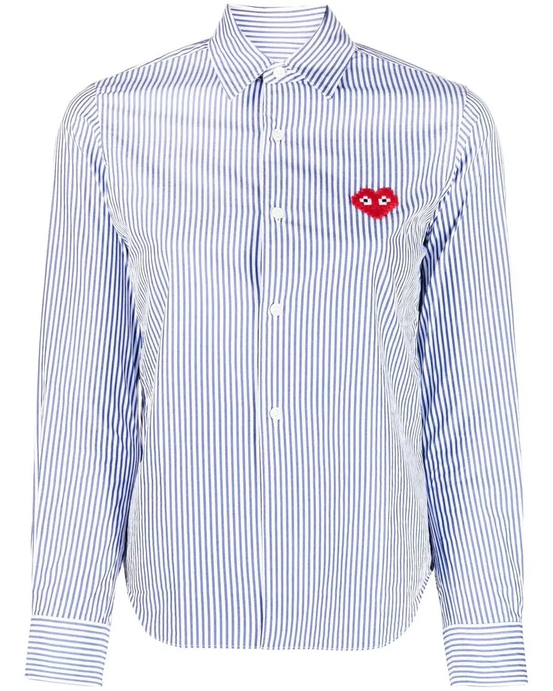 Comme des Garçons Hemd mit Signaturen-Patch - Blau Blau