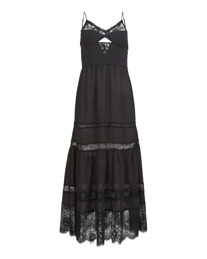 Fleur Du Mal Adeline Maxikleid aus Spitze - Schwarz Schwarz