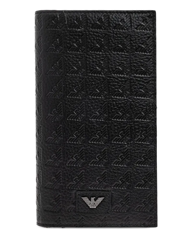Emporio Armani Portemonnaie mit Logo-Prägung - Schwarz Schwarz