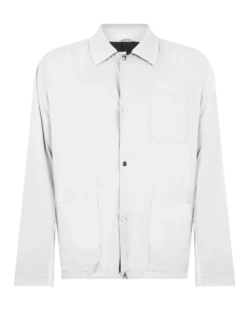 Herno button-up patch-pocket shirt jacket - Weiß Weiß