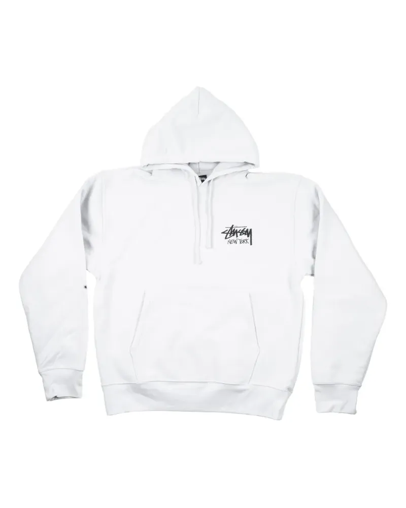 Stüssy drawstring hoodie - Weiß Weiß