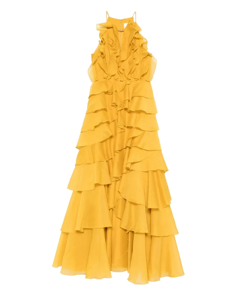 Aje. Cleo ruffled gown maxi dress - Gelb Gelb