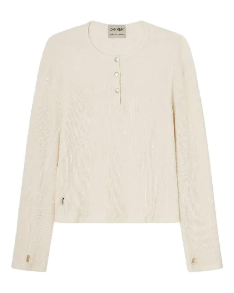 Carrera Geknöpfter Henley-Pullover - Nude Nude