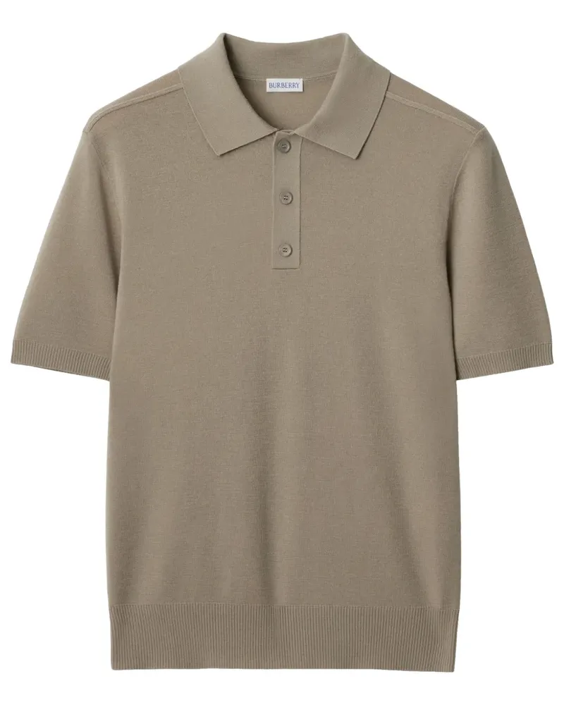 Burberry Poloshirt mit Wappenstickerei - Braun Braun