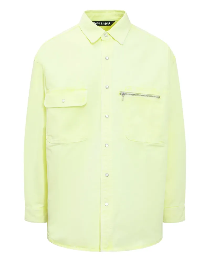 Palm Angels Hemdjacke mit Reißverschlusstasche - Gelb Gelb